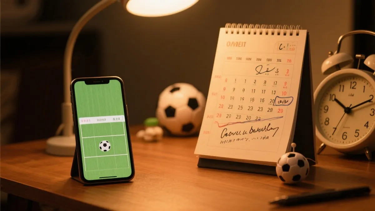 手机日历与时区换算的观赛计划画面